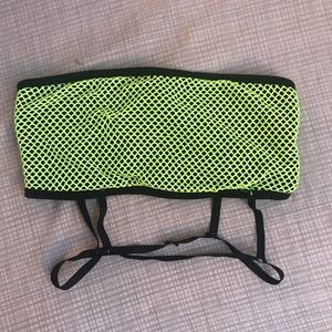 Neon Green Fishnet Tube Top Rave